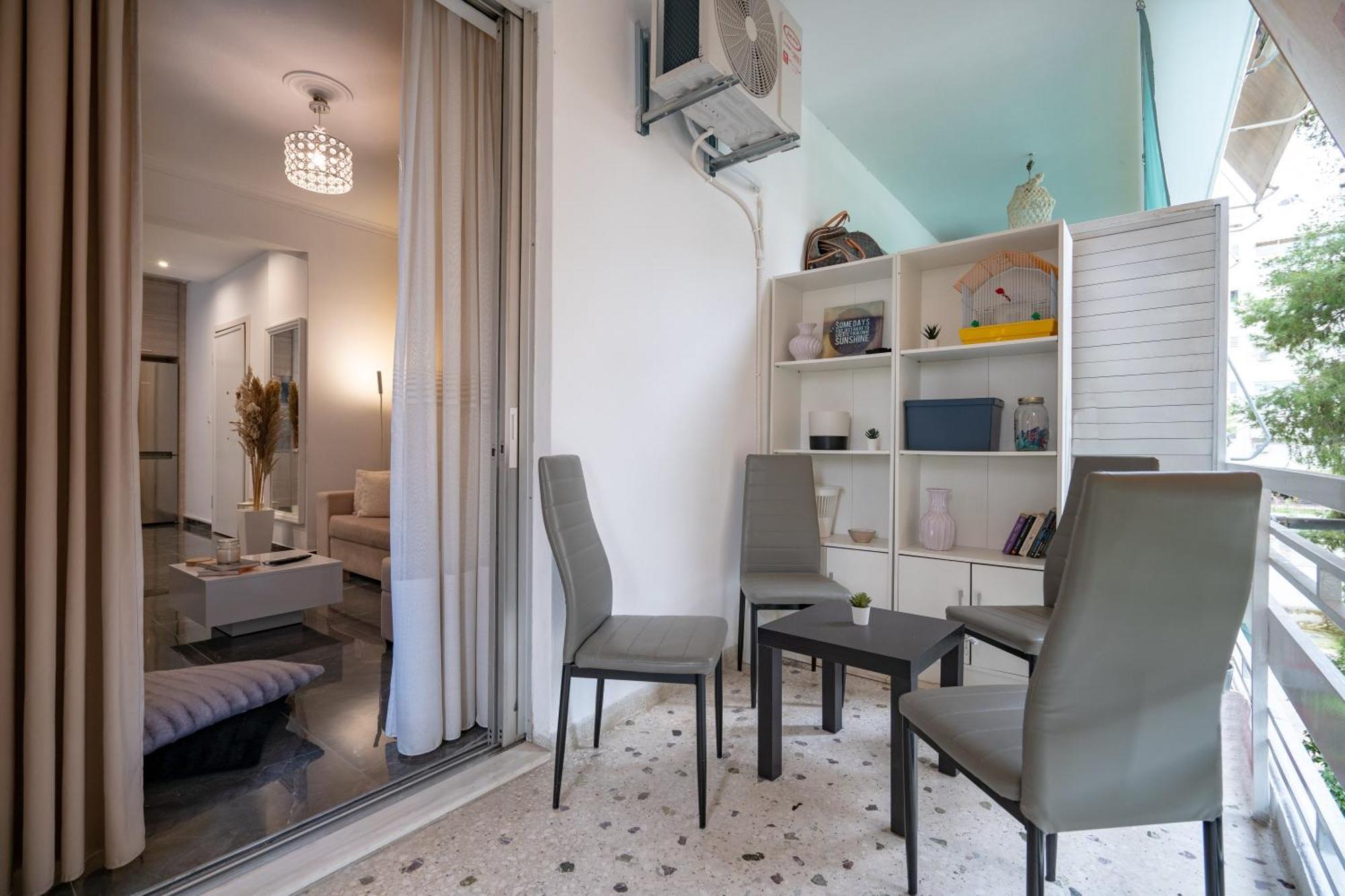 Neo Irakleio Train St. 1 Bedrm 4 Pers. Apartment Athena Bagian luar foto