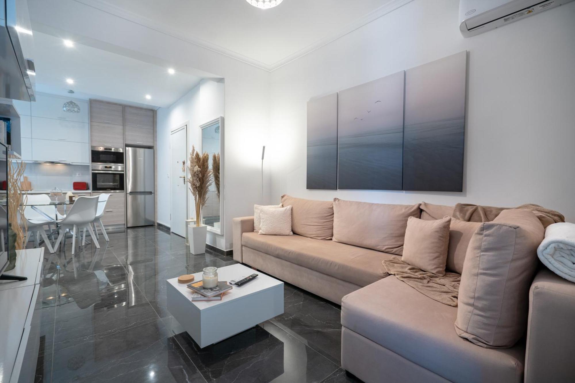 Neo Irakleio Train St. 1 Bedrm 4 Pers. Apartment Athena Bagian luar foto