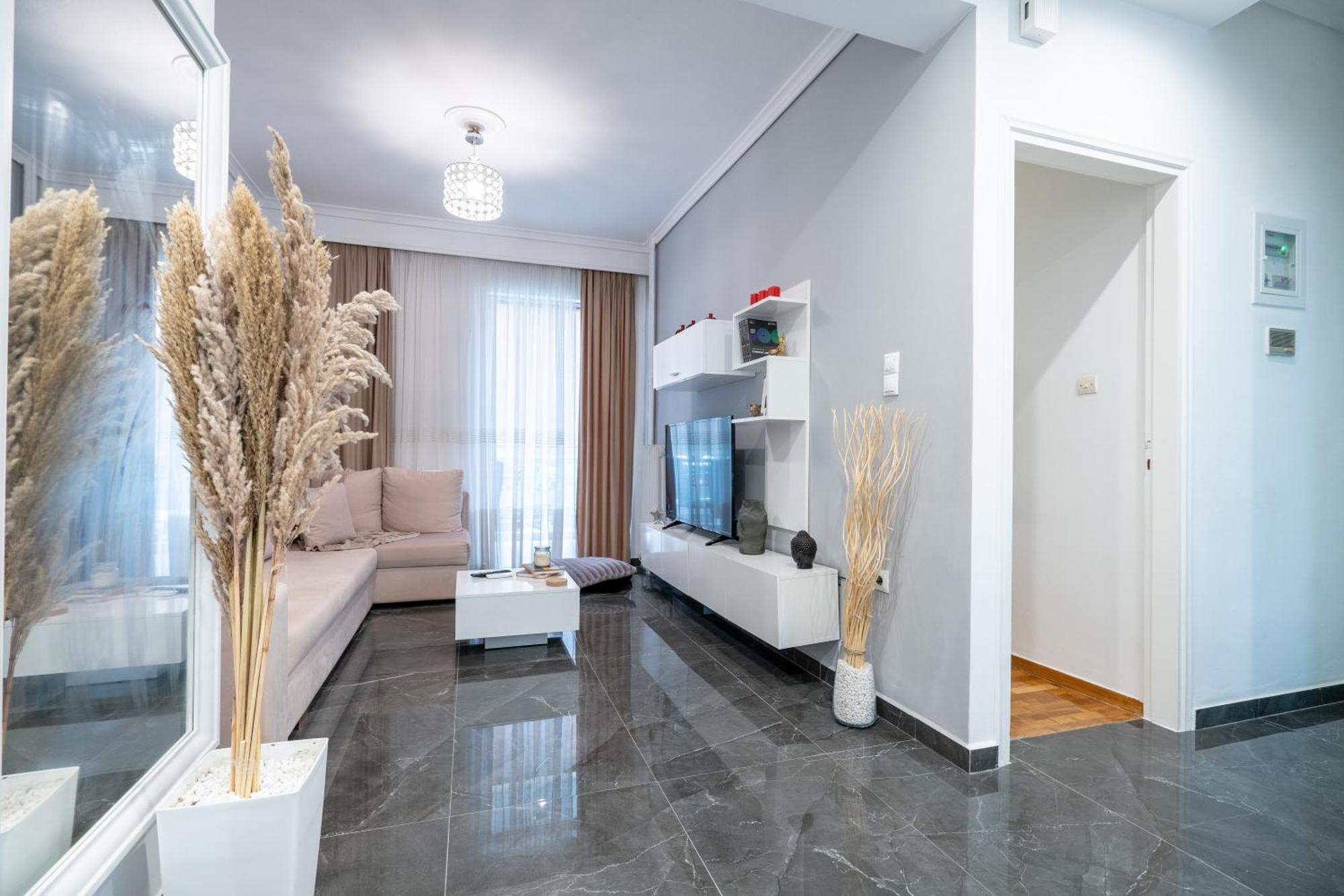 Neo Irakleio Train St. 1 Bedrm 4 Pers. Apartment Athena Bagian luar foto