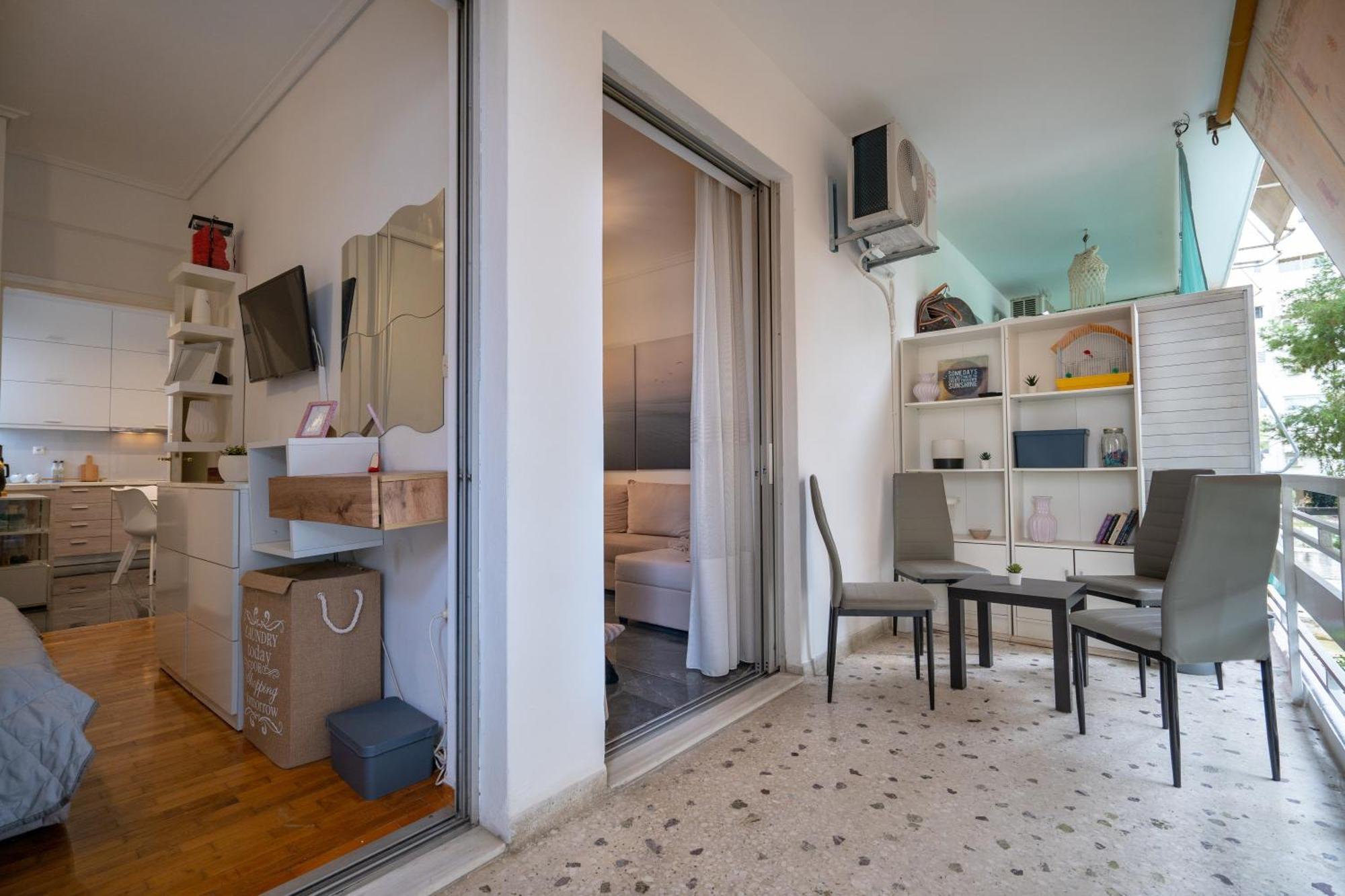 Neo Irakleio Train St. 1 Bedrm 4 Pers. Apartment Athena Bagian luar foto